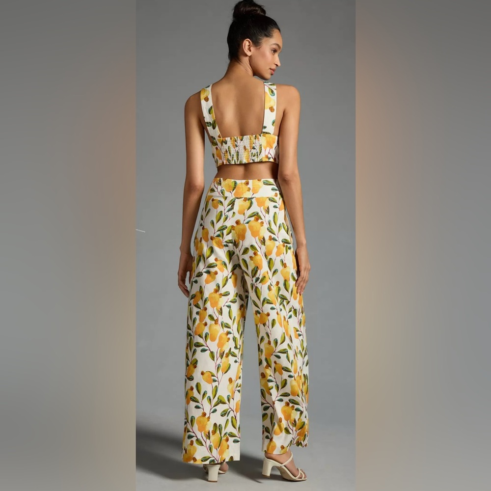 FARM Rio x Anthropologie Halter Cutout Wide-Leg Jumpsuit - Picture 3 of 7